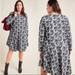 Anthropologie Dresses | Anthropologie Floral Embroidered Tunic Dress Black White Hutch Plus Size 1x | Color: Black/White | Size: 1x