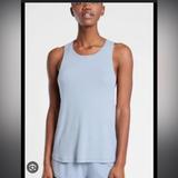 Athleta Intimates & Sleepwear | Athleta Well Rested Ribbed Sleep Tank In Blue Size Large | Color: Blue | Size: L