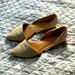 J. Crew Shoes | J.Crew Suede D’orsay Flats. Very Comfortable. Just A Little Too Big For Me. | Color: Cream | Size: 9.5
