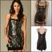 Free People Dresses | Fp Intimately Gold Sequin Mesh Slip Mini Dress | Color: Black/Gold | Size: Various