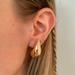 Anthropologie Jewelry | Anthropologie Gold Big Chunky Statement Stud Teardrop Earrings | Color: Gold | Size: Os