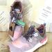Free People Shoes | Free People Flower Mountain Wesley Suede Sneaker Beige Pink Fabric | Color: Cream/Pink | Size: 39/8