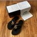 Gucci Shoes | Gucci Black Vernice Cystal Thong Sandal Size 34.5 | Color: Black | Size: 34.5eu