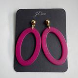 J. Crew Jewelry | J.Crew Pink And Gold Oval Earrings | Color: Gold/Pink | Size: Os