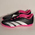 Adidas Shoes | Adidas Predator Accuracy.4 Black Pink Turf Shoes Men’s Size 9 [Gw4647] | Color: Black/Pink | Size: 9