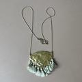 Anthropologie Jewelry | Anthropologie Metal Tassel Pendant Necklace. | Color: Gold/Green | Size: Os