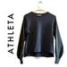 Athleta Tops | Athleta Harlow Hybrid Top Blue And Black Long Sleeved Color Block Top | Color: Black/Blue | Size: Xxs