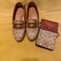 Coach Shoes | Coach Women's Shoes And Crossbody Bag Crosby Driver Brown Leather Loafer Size 9 | Color: Brown | Size: 9