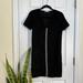 Zara Dresses | Faux Suede Stitched Dress - Zara France | Color: Black | Size: S
