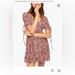 Free People Dresses | Free People Laced Up Floral Mini Dress Size Medium | Color: Black/Red | Size: M