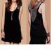 Free People Dresses | Free People Black Velvet Beaded Neck Shift Dress | Color: Black | Size: 8