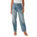 Free People Jeans | Free People Women's Maeve Low Slung Over Jeans - Stardust Xs Runs Large! | Color: Blue | Size: Xs