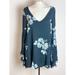 Free People Dresses | Free People Navy Floral Mini Dress W Back Cut Out | Color: Blue | Size: S