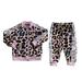 Adidas Matching Sets | Adidas Leopard Print Track Suit 12m | Color: Black/Pink | Size: 9-12mb