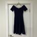 Michael Kors Dresses | Michael Kors Navy Off The Shoulder A-Line Dress | Color: Blue | Size: M