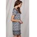 Anthropologie Dresses | Anthropologie Thml Embroidered Patterned Babydoll Shift Dress Size S | Color: Blue/Cream | Size: S