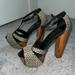 Jessica Simpson Shoes | Jessica Simpson Dany Heels | Color: Black/Cream | Size: 7.5