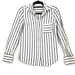 J. Crew Tops | J. Crew Womens Shirt Button Down 00 White Blue Stripe Long Sleeve Patch Pocket | Color: Blue/White | Size: 00