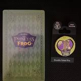 Disney Toys | 2 Disney Items: New & New!!! The Princess And The Frog Pin And Playing Cards | Color: Green/Purple | Size: Osbb