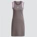 Adidas Dresses | Adidas X Zoe Saldana Women's Taupe Oxide Clear Lilac Tank Dress Size Large | Color: Gray/Purple/Tan | Size: L