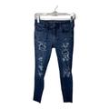 American Eagle Outfitters Jeans | American Eagle Outfitters Aeo Jegging Distressed Skinny Jeans Size 4 Long | Color: Blue | Size: 4