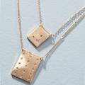 Anthropologie Jewelry | Anthropologie Tiny Squares Delicate Layer Necklace Bling Nwt | Color: Gold | Size: Os