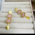 Zara Jewelry | Brand New Gold Plated Limited Edition Vintage Earrings | Color: Gold/Pink | Size: Os