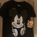 Disney Shirts & Tops | Disney Mickey Mouse Black T Shirt Boy Xtra Small Xs 4/5 28 Headphone Graphic Nwt | Color: Black | Size: Xsb