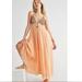 Free People Dresses | Free People Halter Embellished Peach Maxy Dress S | Color: Orange | Size: S