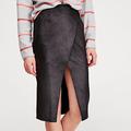 Free People Skirts | Free People Womens Gray Below The Knee Pencil Skirt Size S - All | Color: Gray | Size: S