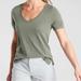 Athleta Tops | Athleta Breezy Lightweight V-Neck Tee. Size S | Color: Green | Size: S