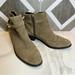 Coach Shoes | Coach Women's Size 7.5 Coleen Suede Leather Side Zip Ankle Boots Taupe | Color: Gray/Green | Size: 7.5