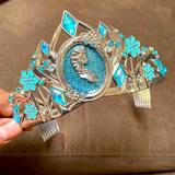 Disney Accessories | Disney Metal Store Elsa Tiara | Color: Blue/Silver | Size: Osg