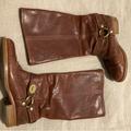 Coach Shoes | Coach Wendy Brown Leather Harness Tall Riding Boots 8 | Color: Brown | Size: 8