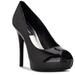 Nine West Shoes | Hethr Platform Peep Toe Pumps Black Patent Leather | Color: Black | Size: 8.5