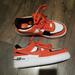 Nike Shoes | 2022 Womens Air Force 1 Shadow Cracked Leather - Rush Orange White Nike Sneakers | Color: Orange/White | Size: 9