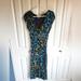 Anthropologie Dresses | Anthropoligie Midi Rouched Dress | Color: Black/Blue | Size: S