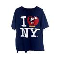 Disney Shirts | Disney Store Mens Blue T-Shirt I Heart New York Love Mickey Mouse Xl | Color: Blue | Size: Xl