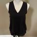 Michael Kors Tops | Black V-Neck Layered Sleeveless Tunic - Polyester Front With T-Shirt Knit Back | Color: Black | Size: S