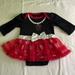 Disney Dresses | Disney Newborn Minnie Mouse Dress. | Color: Black/Red | Size: Newborn