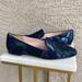 J. Crew Shoes | J. Crew New Metallic Blue & Green Leaf Loafers Jacquard Smoking Slippers | Color: Blue/Green | Size: 6.5