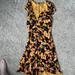Free People Dresses | Free People Ruched Chest Dress | Color: Brown/Orange | Size: S