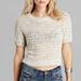Free People Sweaters | Free People Linen Blend School Boy Chunky Short Sleeve Sweater | Color: Cream | Size: M