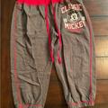 Disney Pants & Jumpsuits | Disney Women’s / Juniors Size 11/13 Capri Sweat Pants | Color: Gray/Red | Size: 11j