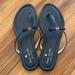 Kate Spade Shoes | Kate Spade New York Leather Thong Sandal Size 6 | Color: Blue | Size: 6