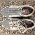 Vans Shoes | Gray Vans Suede Shoes | Color: Gray/Red | Size: 4