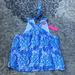 Lilly Pulitzer Tops | Lilly Pulitzer Rori Top Baha Blue Bird Is The Word Twist Halter Neck Xl | Color: Blue | Size: Xl