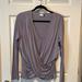 Anthropologie Tops | Anthropologie Akemi + Kin Lavender Gray V Neck Long Sleeve Wrap T-Shirt Top- Nwt | Color: Gray/Purple | Size: M