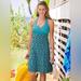 Athleta Dresses | Athleta Pack Everywhere Halter Dress | Color: Blue/Green | Size: 2