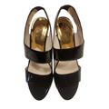 Michael Kors Shoes | Michael Michael Kors Women's Size 9.5 Rochelle Open Toe Black Leather Heels Nwob | Color: Black | Size: 9.5
